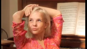 cute russian teen monroe playing piano and herself