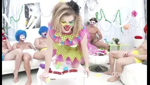 bitch clown gang bang cumshot dap dp gapes dgs