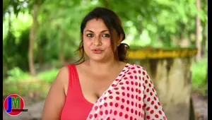 bobita bong big boobs red bra saree