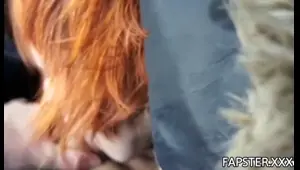 anorexic street whore shoves meat in her mouth for cash