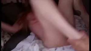 threesome fucking! carrie burt sucks balls in a threesome a