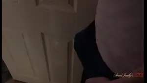 montse catches her peeping tom son watching her masturbate