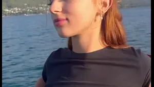 amateur has fun on a boat
