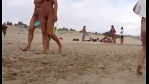 check out sexy nude couple at a nudist beach