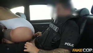 Fake Cop Anal slut gets cop cum in her butt