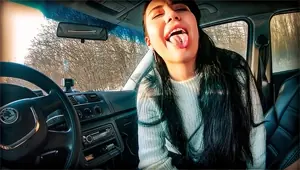 Greedy Blowjob By The Roadside