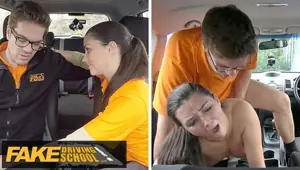 Fake Driving School Cute TEEN and her driving instructor in REAL CHEATING sex romp