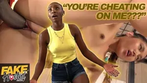 Fake Hostel Full Scene BBC opens up tiny Asian thai girl as guy cheats on his hot busty African girlfriend in threesome