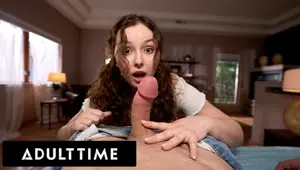 ADULT TIME POV PAWG Stepsister Leana Lovings Loses Her Glasses And Gets Distracted By Your Dick!