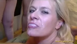 busty pierced stepmom gangbang