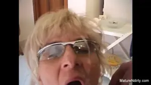 Mature blonde slut receives an anal fucking