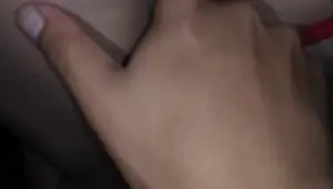 Masturbating my boyfriend giving him a good handjob and then having passionate sex