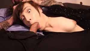 Stepdad and Stepdaughter. Risky Cum in her Mouth. HARD FACE FUCKING