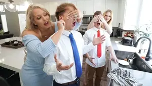 MomSwap Sexy Blonde Milfs Spread Their Legs And Let Horny Studs Eat Their Mature Pussies