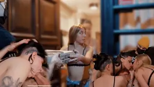 Three friends a pizza delivery boy and a big package ft Little Tina Blaze Rager