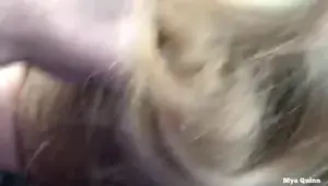 Public parking blowjob in the car outside the mall Mya Quinn