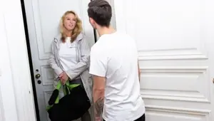 SHAME Boy lets moms sexy girlfriend take a shower at his place