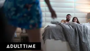 ADULT TIME BIRTH: Pregnant Casey Calvert Water Breaks Catching Her BF Fucking Leana Lovings!