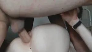 Milf deep throats my cock and then takes anal creampie