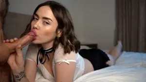 Sexy girl with huge ass gets fucked in her sweet tight pussy and gets cum on skirt