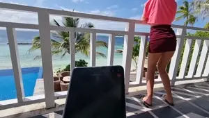 I control her pussy in public with a lovense lush she moans and is embarassed