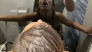 Angela Doll I suck a guy in the cinema and ask him to fuck me in the WC