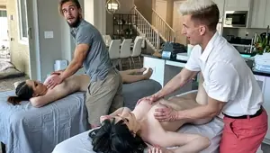 Perv Stepsons Trade And Fuck Their Step Moms Nickey Huntsman April After Senusal Massage MomSwap