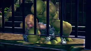 Female knight lose to monster ork episode.2