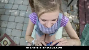 Petite Baby Sitter Caught Masturbating