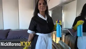 I offer my 18 year old maid money because I want to cum inside her pussy