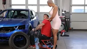 RIM Hot stunner knows how to use her tongue in the mans ass