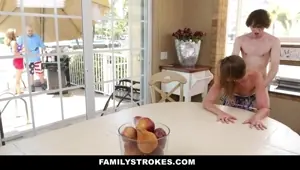 Young Step Siblings Fuck During Family BBQ
