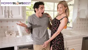 MommyBlowsBest My Blonde Stepmom Sucked My Cock In The Kitchen