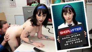 Anna Starr Thinks She ll Get Away With Shoplifting If She Hides The Merchandise In Her Pussy