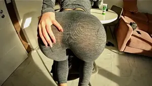 Step Sis waits me with ButtPlug and Yoga Pants Left her with Open ASS Gape MyNewProfession