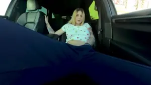 Wet and creamy in the driver seat