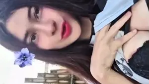 Porn actress Yulieth Gomez touches her breasts outdoors