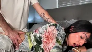 Pakistani Bhabi Aaliyah Yasin in shalwar kameez gets fucked from behind by white cock