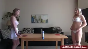 Strip high card game with 3 girls and 1 lucky guy