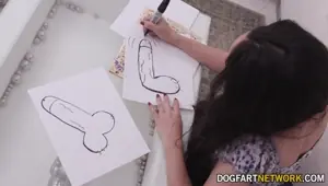 Dark Haired Selena Ivy Gets Two Huge Black Cocks From Her Roommates