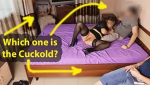 Triple Creampie! Husband watches wife get fucked by two friends SanyAny