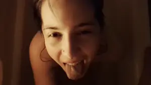 Busted In Her Mouth POV Candle Lit Blowjob In The Shower
