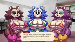 Foursome With Three Busty PHAT ASS Furrys! Waifu Crossing