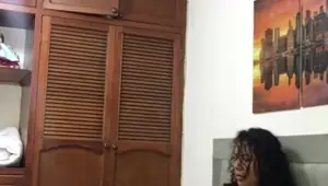 Horny girl masturbating until orgasm.