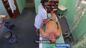 FakeHospital Sexy nurse gets a mouthful of cum in the doctors office