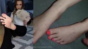 Her feet are so addictive to fuck, suck and sniff compilation