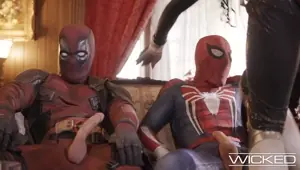 Wicked SPIDEYPOOL RETURNS With Deadpool And Spiderman FUCKING Monica Rambeau Hard