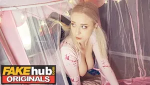 FAKE FAMILY Stuck in a Tent Step Dad Fucks Step Daughter Mom