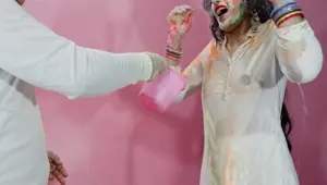 Holi Special : Priya wants to play holi with friends but Step Brother interested in anal sex