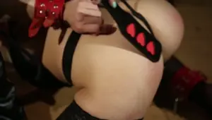 BDSM. lesbian domination. Pain and tenderness